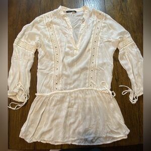 First And I White Bohemian Style Long Sleeve Size Small B20